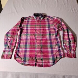 J. CREW 100%  Cotton Button Down Plaid Shirt‎ Multicolor SZ Small